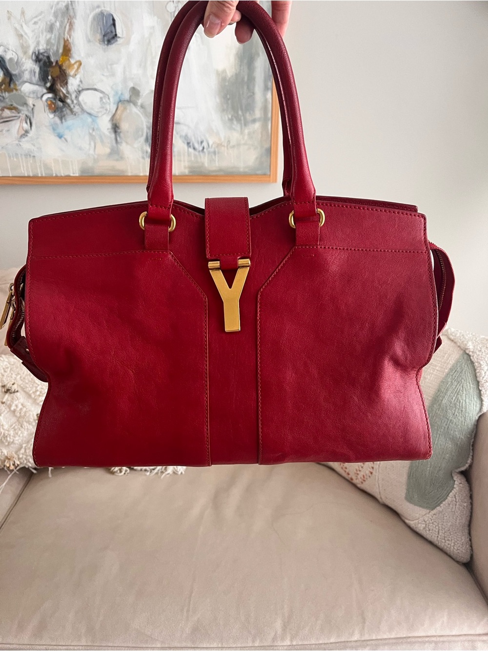 Yves Saint Laurent Red Leather handbag